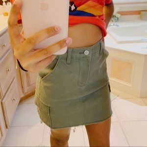 NWT Hollister army green skirt